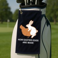 How Easter Eggs Are Made Funny Sarcastic Golf Towel