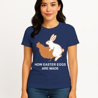 How Easter Eggs Are Made Funny Sarcastic Womens T-Shirt
