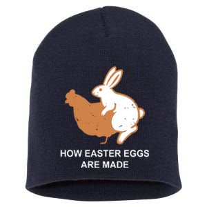 How Easter Eggs Are Made Funny Sarcastic Short Acrylic Beanie