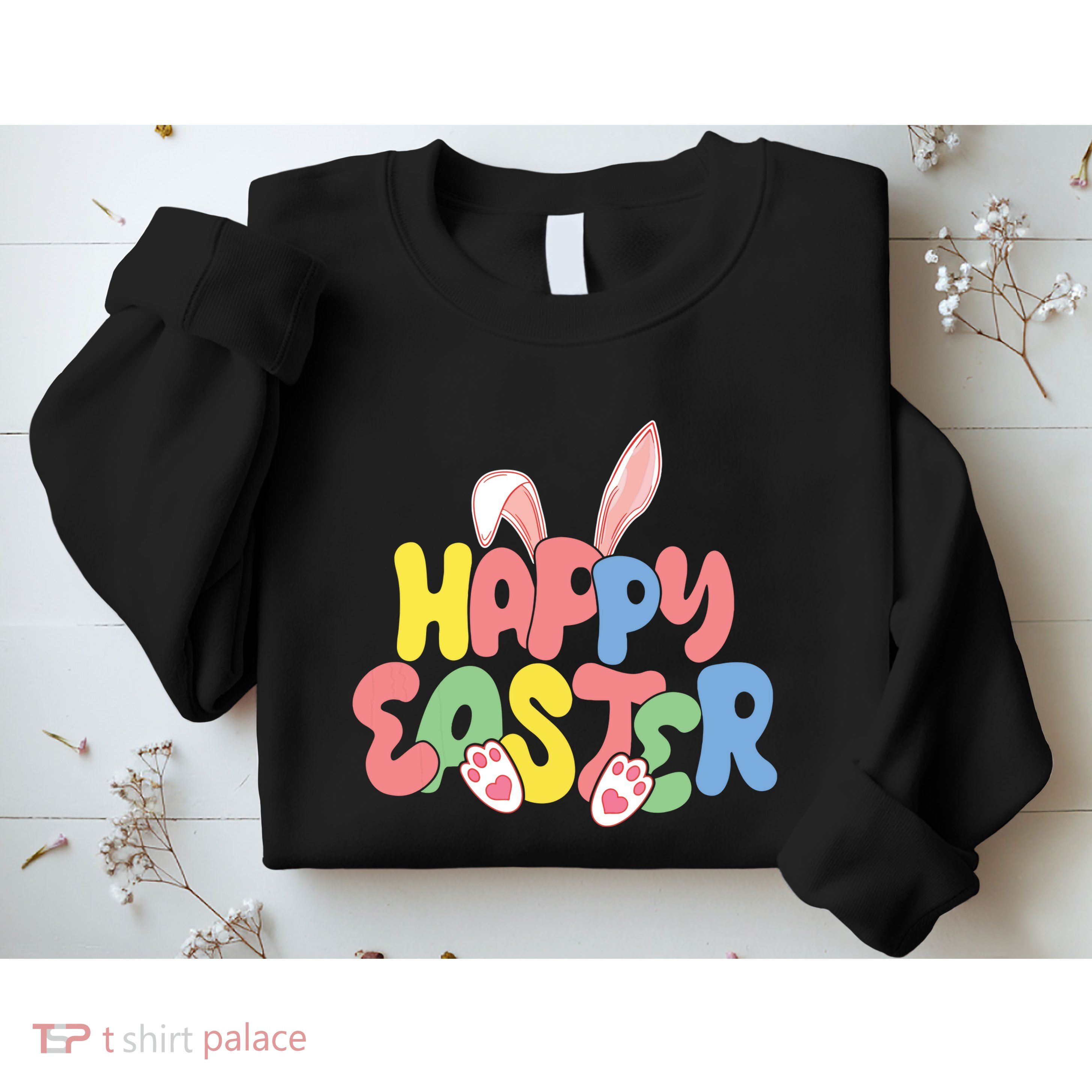 Happy Easter Easter Bunny Ears Easter Egg Hunt Matching Sweatshirt