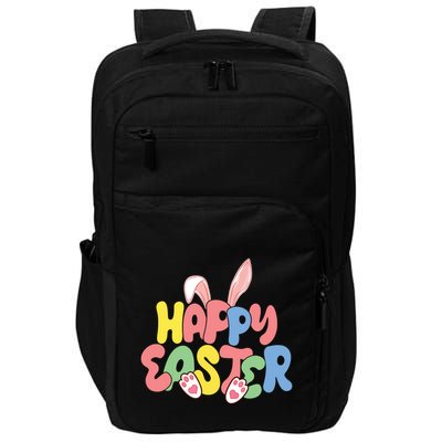 Happy Easter Easter Bunny Ears Easter Egg Hunt Matching Impact Tech Backpack