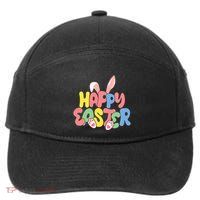 Happy Easter Easter Bunny Ears Easter Egg Hunt Matching 7-Panel Snapback Hat