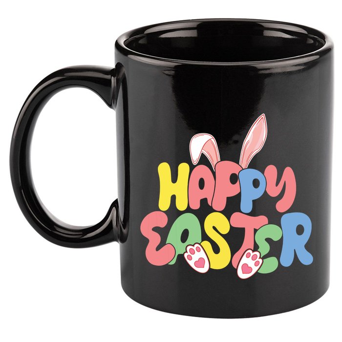 Happy Easter Easter Bunny Ears Easter Egg Hunt Matching 11oz C Handle Ceramic Mug