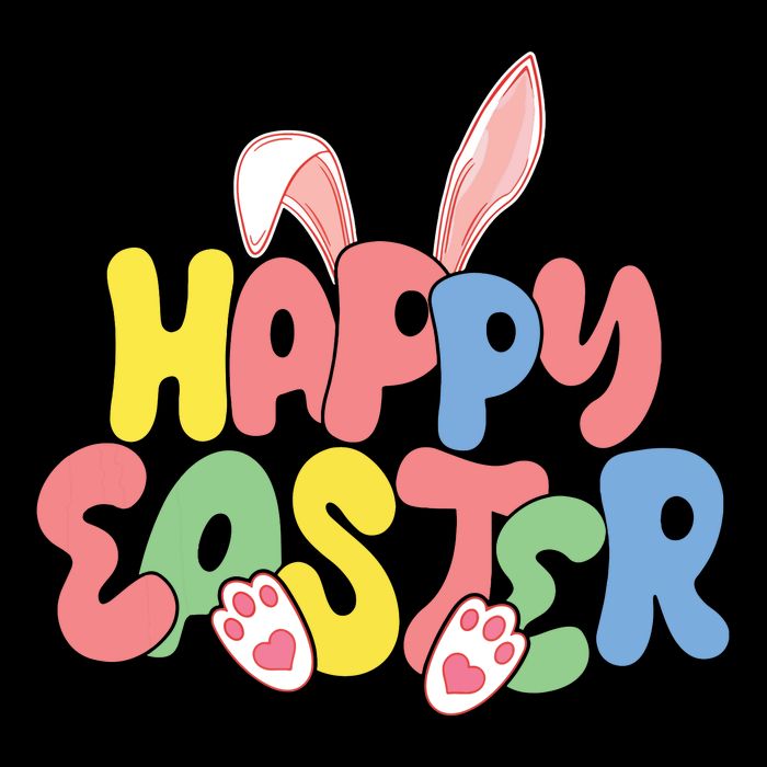Happy Easter Easter Bunny Ears Easter Egg Hunt Matching Sustainable Beanie