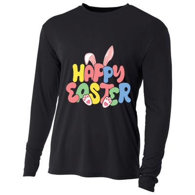 Happy Easter Easter Bunny Ears Easter Egg Hunt Matching Cooling Performance Long Sleeve Crew