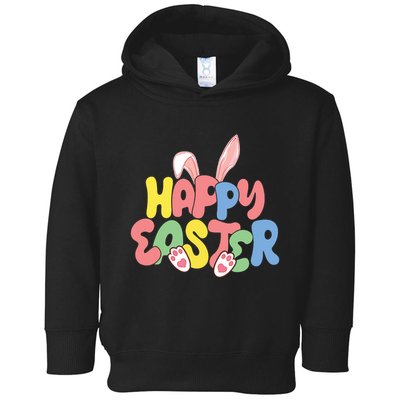 Happy Easter Easter Bunny Ears Easter Egg Hunt Matching Toddler Hoodie