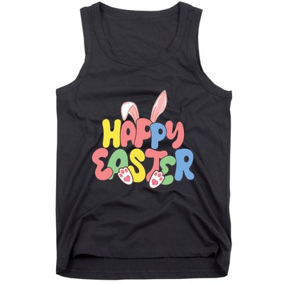 Happy Easter Easter Bunny Ears Easter Egg Hunt Matching Tank Top