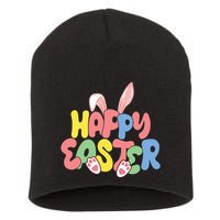 Happy Easter Easter Bunny Ears Easter Egg Hunt Matching Short Acrylic Beanie