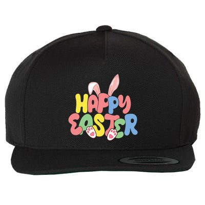 Happy Easter Easter Bunny Ears Easter Egg Hunt Matching Wool Snapback Cap