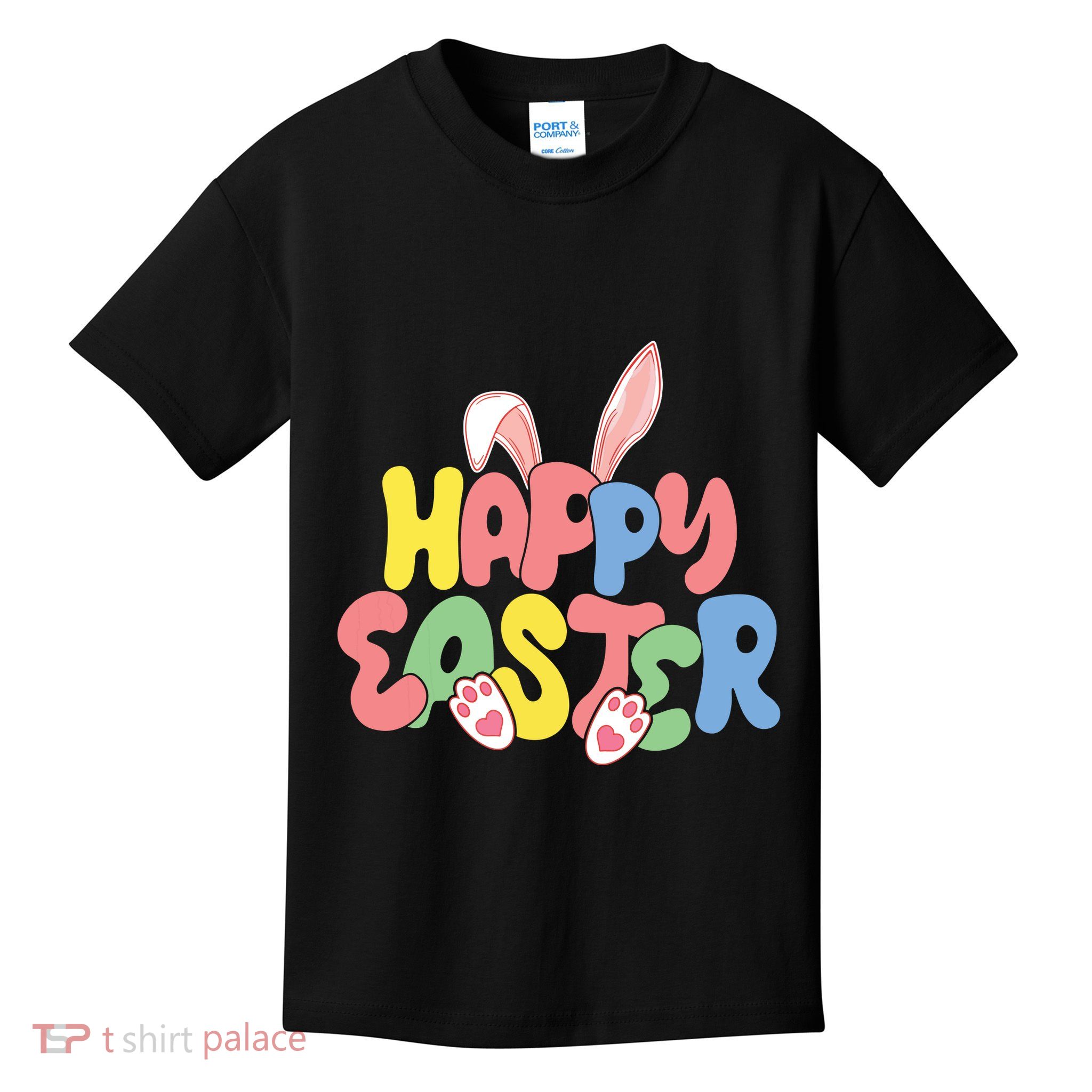 Happy Easter Easter Bunny Ears Easter Egg Hunt Matching Kids T-Shirt