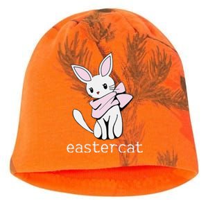 Happy Easter Eastercat Cat With Rabbit Ears Kati - Camo Knit Beanie