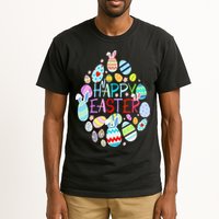 Happy Easter Eggs Bunny Ears Funny Easter Eggs Tall T-Shirt