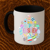 Happy Easter Eggs Bunny Ears Funny Easter Eggs Mug