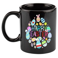Happy Easter Eggs Bunny Ears Funny Easter Eggs 11oz C Handle Ceramic Mug