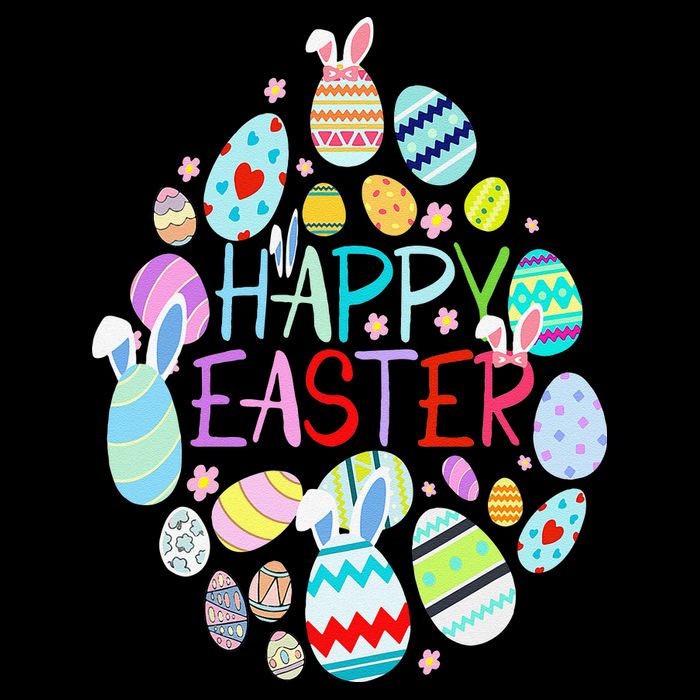 Happy Easter Eggs Bunny Ears Funny Easter Eggs 16 in Basic Backpack