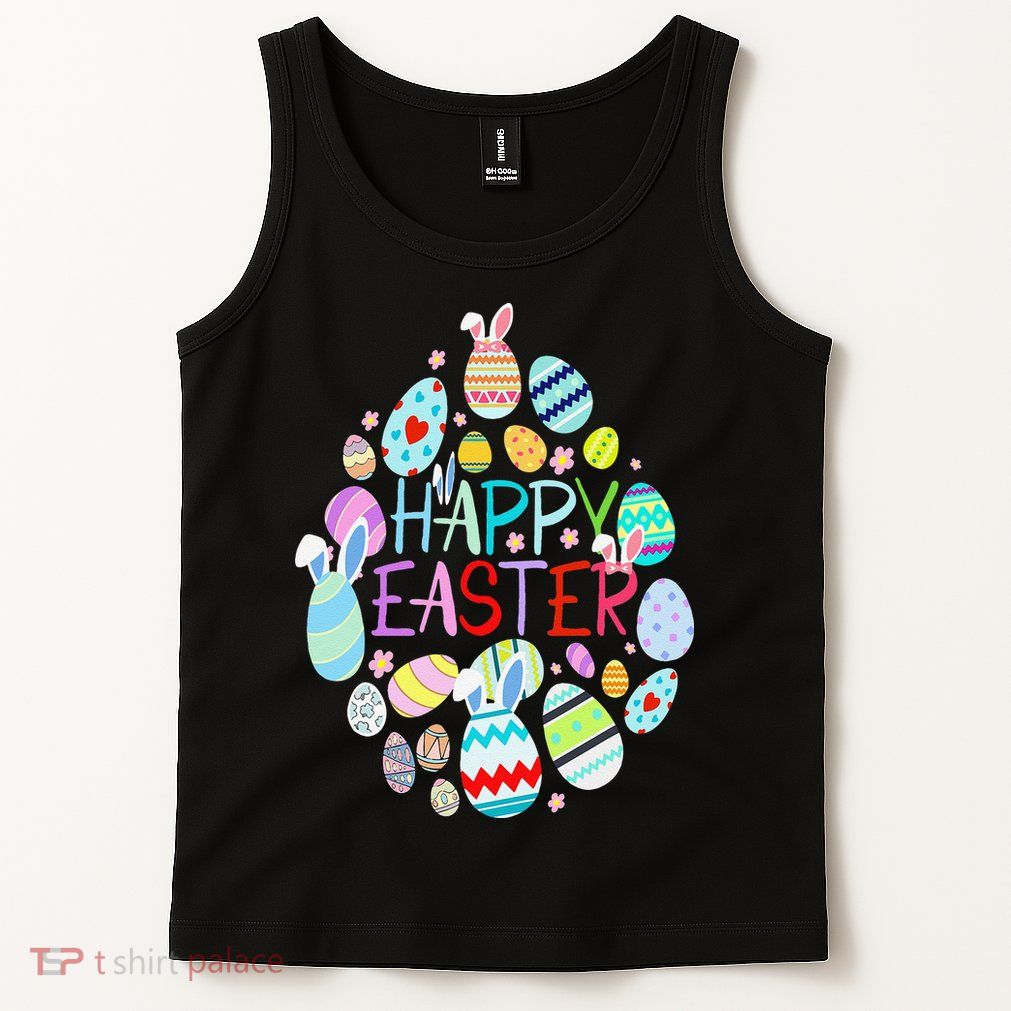 Happy Easter Eggs Bunny Ears Funny Easter Eggs Tank Top