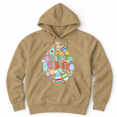Happy Easter Eggs Bunny Ears Funny Easter Eggs Hoodie