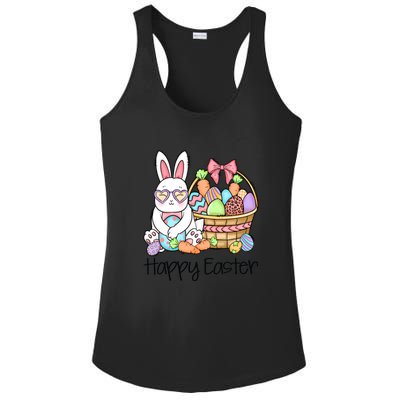 Happy Easter Egg Basket Bunny Ears Easter Day Ladies PosiCharge Competitor Racerback Tank