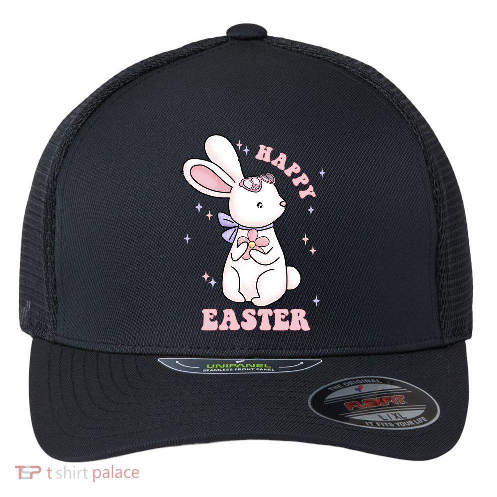 Happy Easter Easter Sunday Flexfit Unipanel Trucker Cap