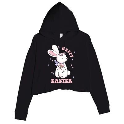 Happy Easter Easter Sunday Crop Fleece Hoodie