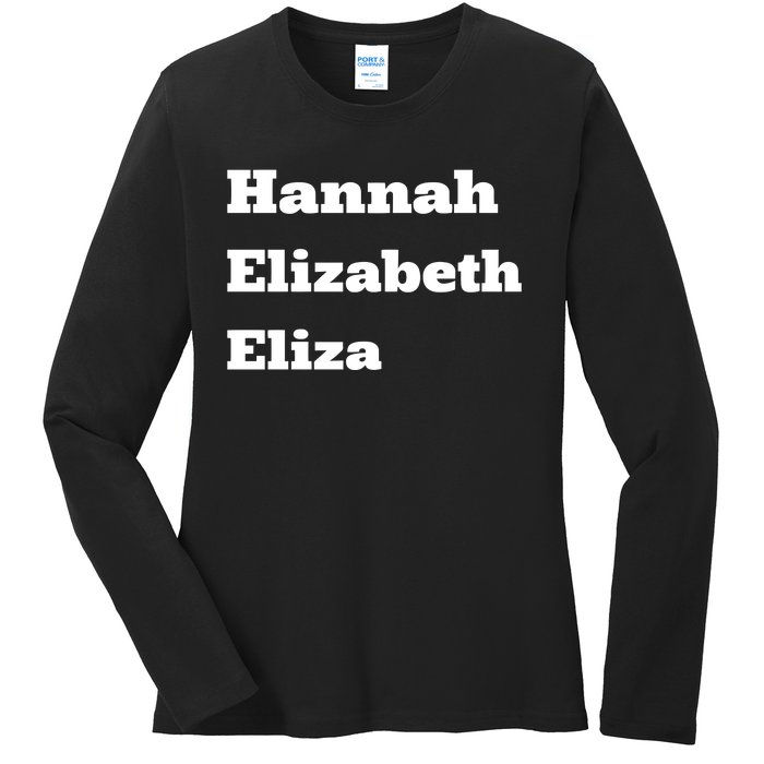 Hannah Elizabeth Eliza Ladies Long Sleeve Shirt