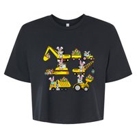 Heavy Equipment Easter Construction Vehicle Egg Bella+Canvas Jersey Crop Tee