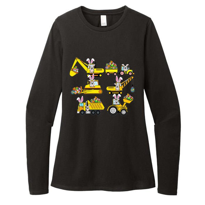 Heavy Equipment Easter Construction Vehicle Egg Womens CVC Long Sleeve Shirt