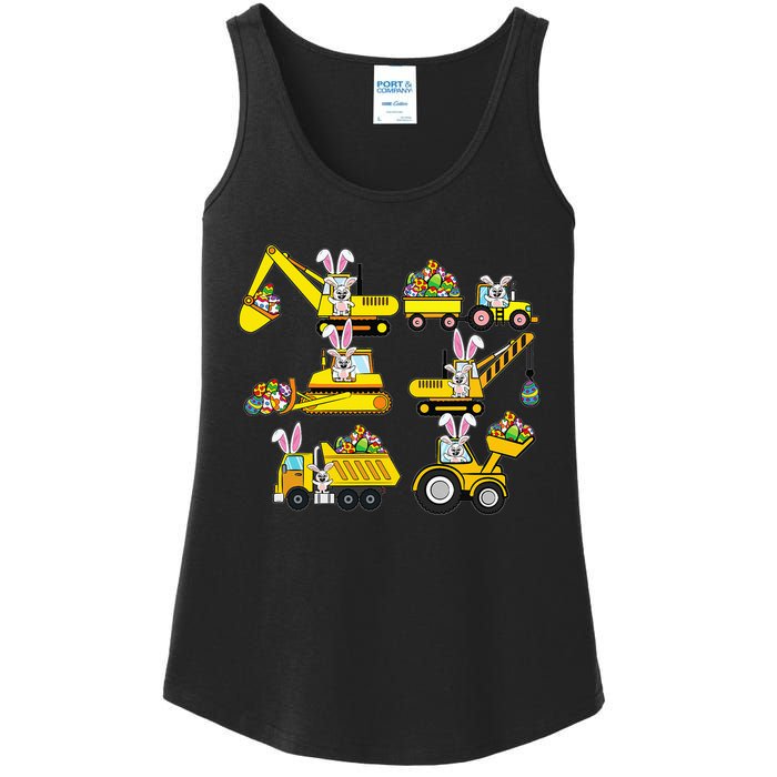 Heavy Equipment Easter Construction Vehicle Egg Ladies Essential Tank