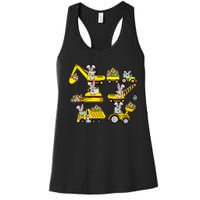 Heavy Equipment Easter Construction Vehicle Egg Women's Racerback Tank