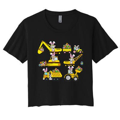 Heavy Equipment Easter Construction Vehicle Egg Women's Crop Top Tee