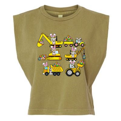 Heavy Equipment Easter Construction Vehicle Egg Garment-Dyed Women's Muscle Tee