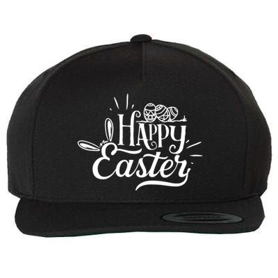 Happy Easter Egg Holiday Wool Snapback Cap