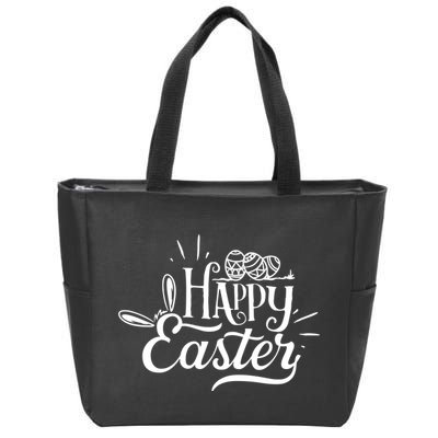 Happy Easter Egg Holiday Zip Tote Bag