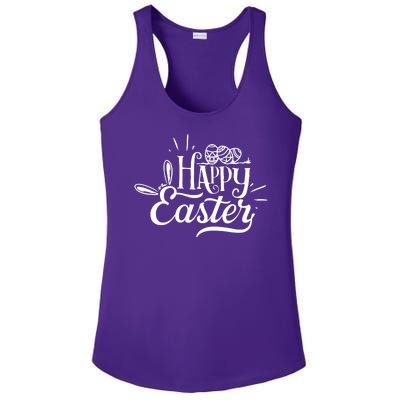 Happy Easter Egg Holiday Ladies PosiCharge Competitor Racerback Tank