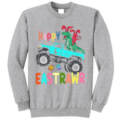 Happy Eastrawr Funny Easter Trex Monster Truck Tall Sweatshirt