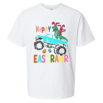 Happy Eastrawr Funny Easter Trex Monster Truck Sueded Cloud Jersey T-Shirt