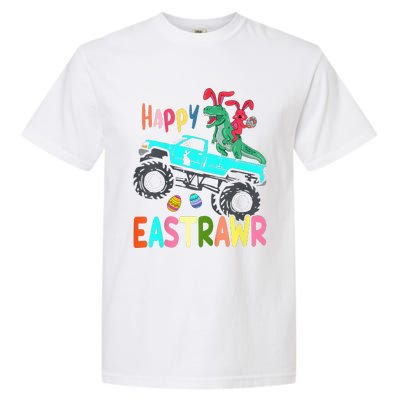 Happy Eastrawr Funny Easter Trex Monster Truck Garment-Dyed Heavyweight T-Shirt