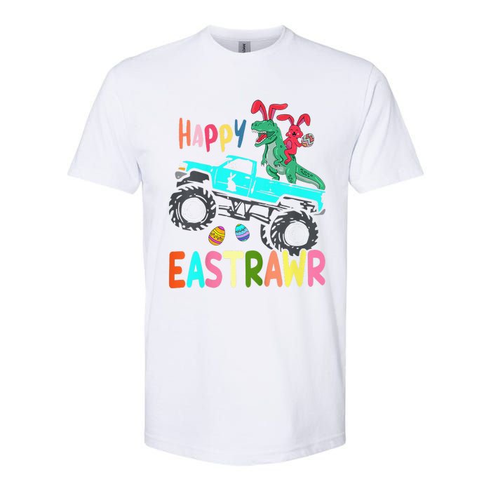 Happy Eastrawr Funny Easter Trex Monster Truck Softstyle CVC T-Shirt