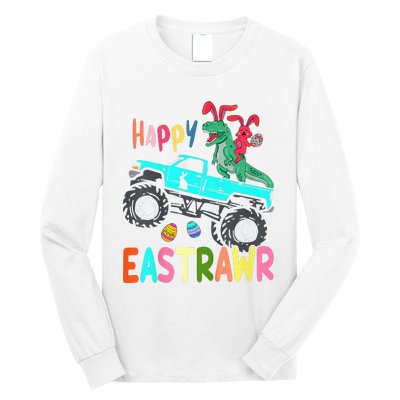 Happy Eastrawr Funny Easter Trex Monster Truck Long Sleeve Shirt