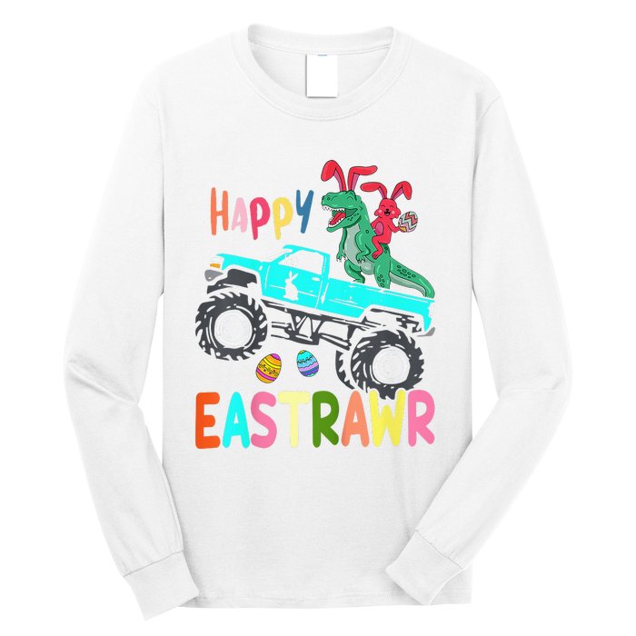 Happy Eastrawr Funny Easter Trex Monster Truck Long Sleeve Shirt