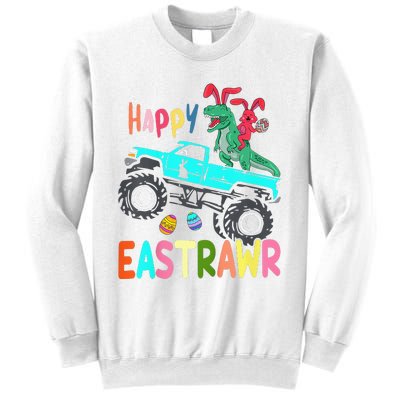 Happy Eastrawr Funny Easter Trex Monster Truck Sweatshirt