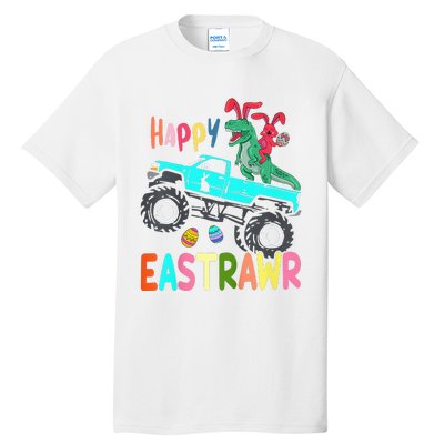 Happy Eastrawr Funny Easter Trex Monster Truck Tall T-Shirt