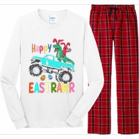 Happy Eastrawr Funny Easter Trex Monster Truck Long Sleeve Pajama Set