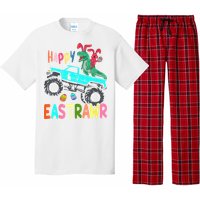 Happy Eastrawr Funny Easter Trex Monster Truck Pajama Set