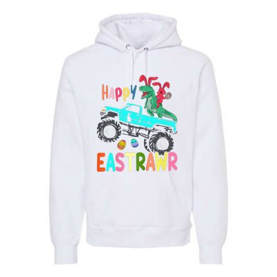 Happy Eastrawr Funny Easter Trex Monster Truck Premium Hoodie