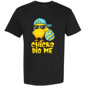 Happy Easter Funny Chicks Dig Me Easter Garment-Dyed Heavyweight T-Shirt