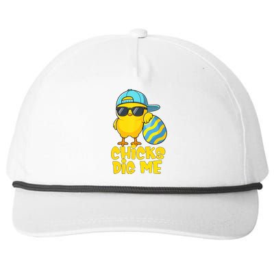 Happy Easter Funny Chicks Dig Me Easter Snapback Five-Panel Rope Hat