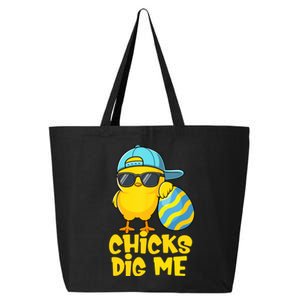 Happy Easter Funny Chicks Dig Me Easter 25L Jumbo Tote