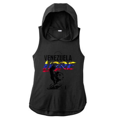 Hasta El Final Abajo Cadenas Venezuela Libre Ladies PosiCharge Tri-Blend Wicking Draft Hoodie Tank