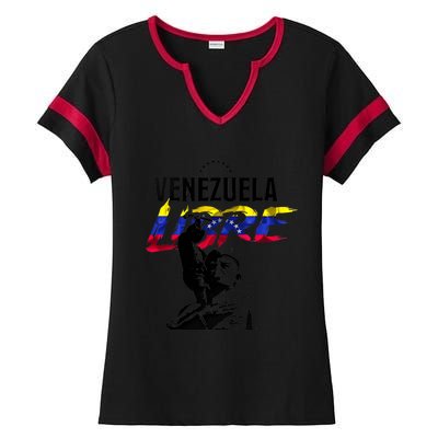 Hasta El Final Abajo Cadenas Venezuela Libre Ladies Halftime Notch Neck Tee